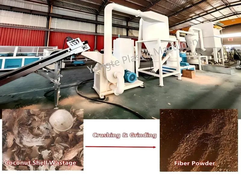 Thử nghiệm dây chuyền WPC tái chế vỏ dừa cho khách hàng Việt Nam