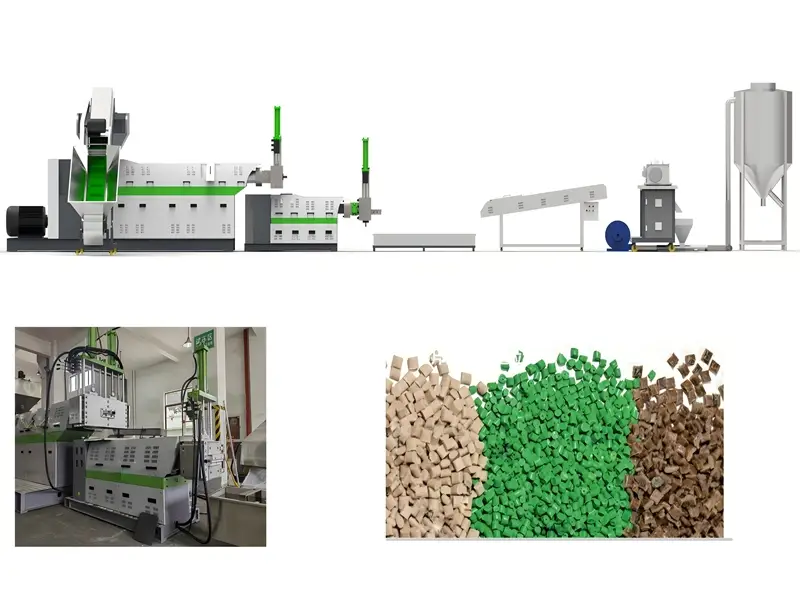 Máy ép nhựa để tái chế màng